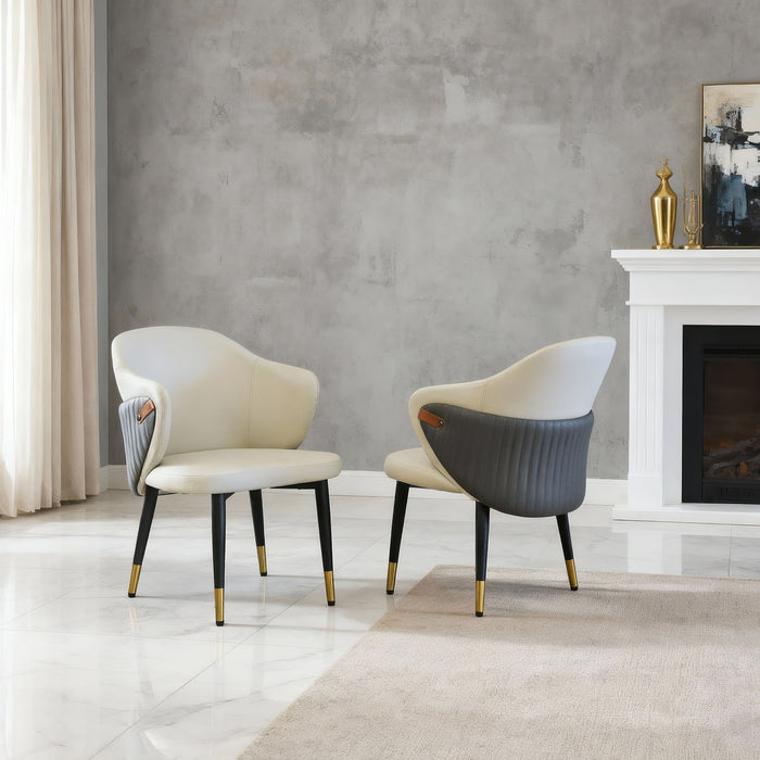 Dining Chairs Ergonomic (Set of 2) - Beige Home Essentials