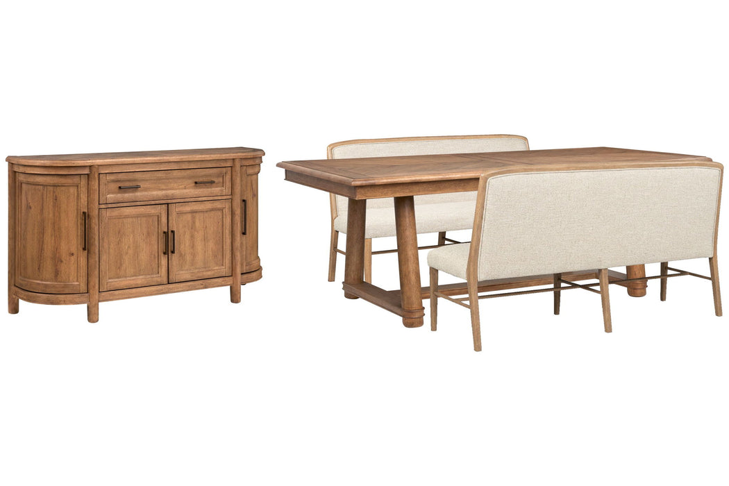 Woodward - Trestle Extendable Dining Table Set Magnussen Furniture