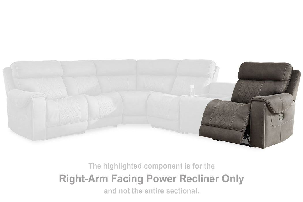Hoopster - Raf Zero Wall Power Recliner - Gunmetal Signature Design by Ashley®
