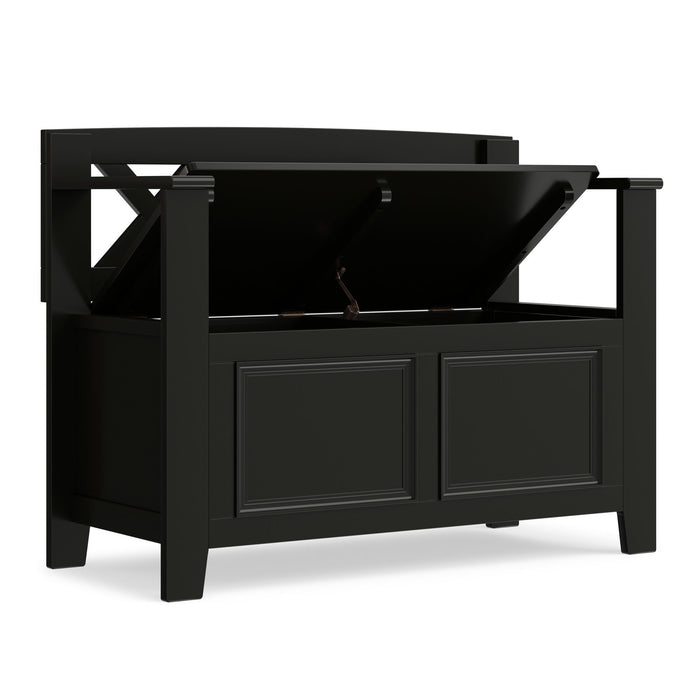 Amherst - Small Transitional Entryway Storage Bench Simpli-Home