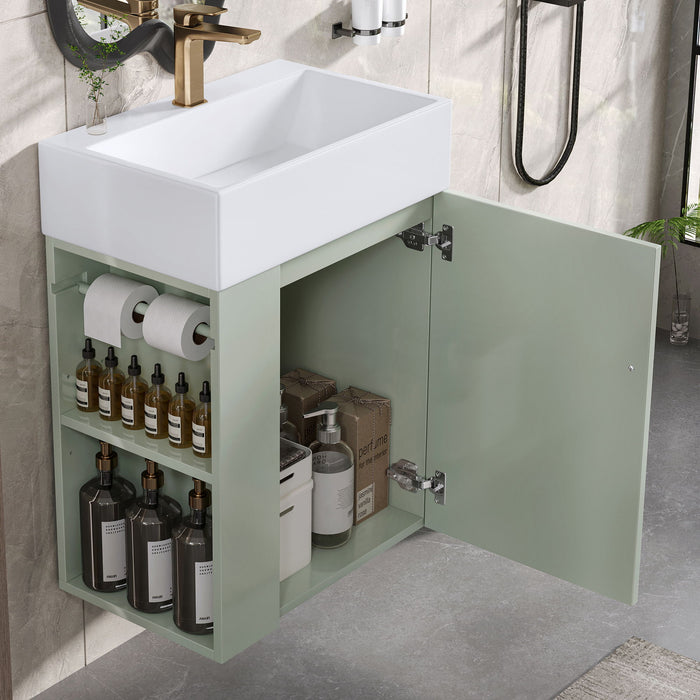 Modern Bathroom Vanity With Sink, Diamond Pattern Doors Hearth and Haven
