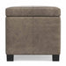 Dover - Storage Ottoman In Smoky Leather With Lift Up Storage - Brown Simpli-Home