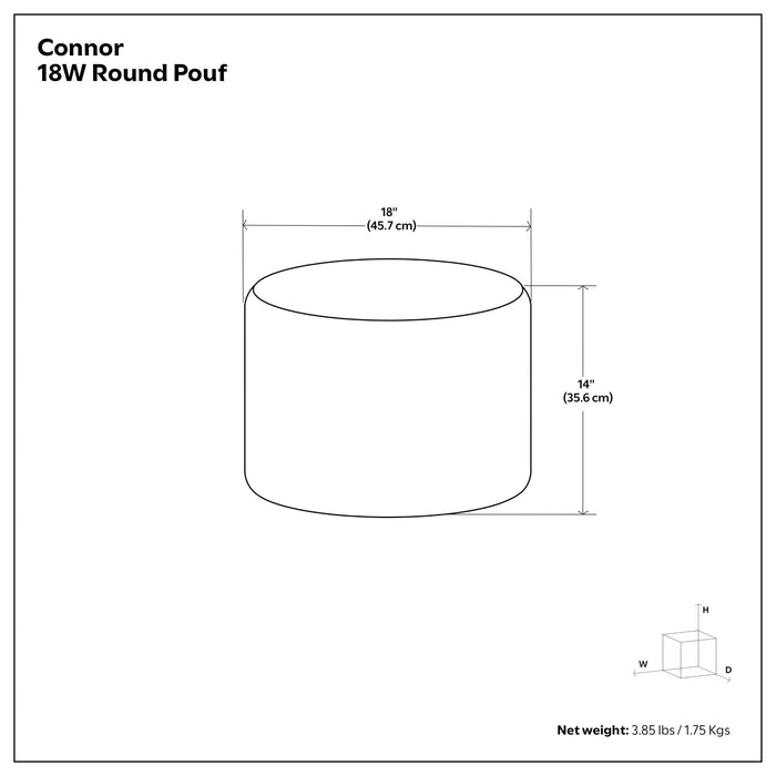 Connor - Handcrafted Round Pouf Simpli-Home
