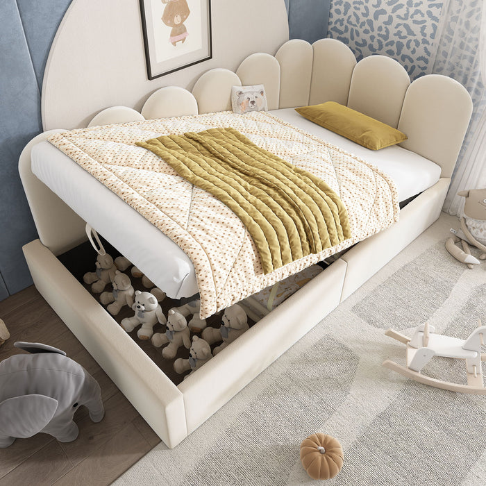 Upholstered Daybed With Hydraulic Storage Artistry At Home