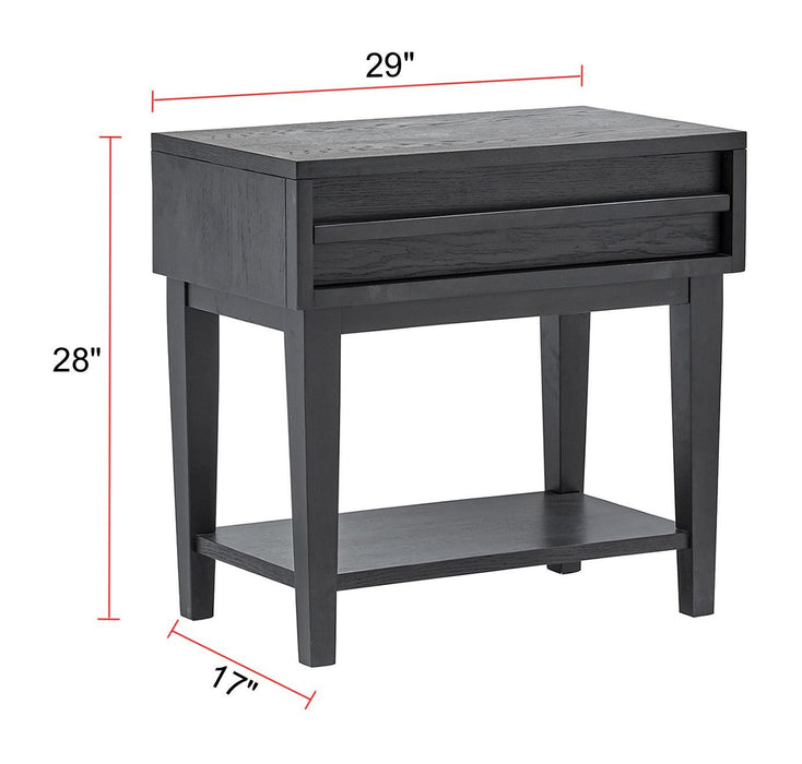 Lindon - Dark Open Nightstand - Coffee Bean Magnussen Furniture