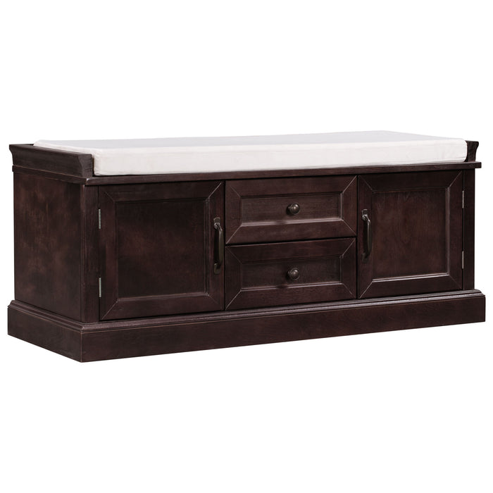 Hearth & Haven Daisy - Storage Bench With 2 Drawers And 2 Cabinets Hearth and Haven
