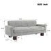 Modern Loveseat Sofa, 2 Seater With Square Arms For Living Room Noble House