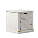 End Table With Storage Drawer And Shelves - Antique White / Gold Home Essentials