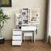 Modern Vanity Desk With 3 LED Lighting Modes, 4 Drawers Home Essentials