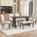 Dining Table Set With 4 Upholstered Chairs And Bench Hearth and Haven