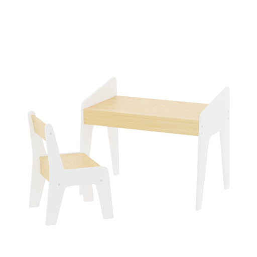 Table Set With 1 Chair, Children Study Table For Ages 2 - 8 - White Home Essentials