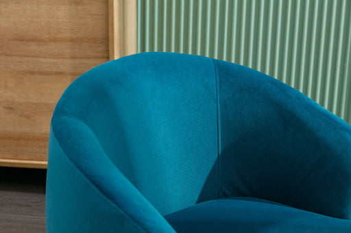 Swivel Accent Armchair Barrel Chair With Powder Coating Metal Ring Home Essentials