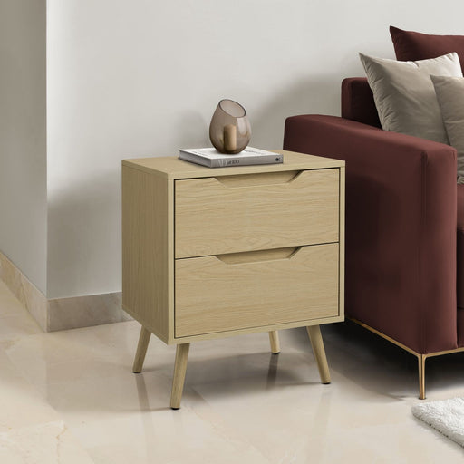 Accent Table With Storage Drawers - Natural 8th Street