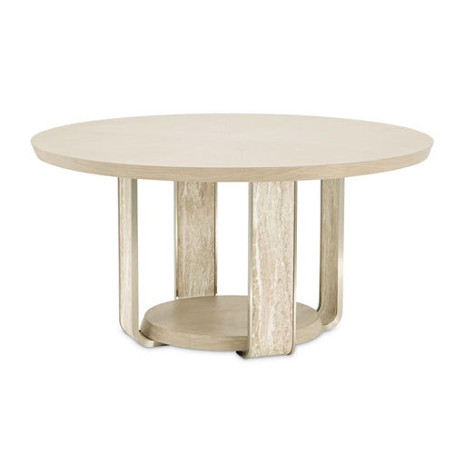 Lotus Bay - 60" Round Dining Table - Sand Michael Amini