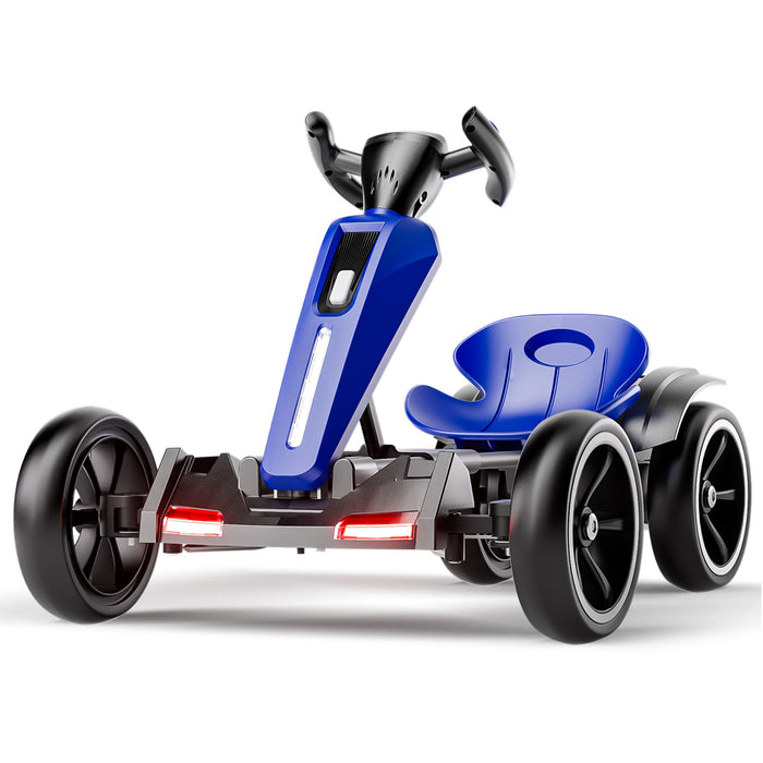 Electric Kids Pedal Go Kart With Adjustable Seat, Foldable Design