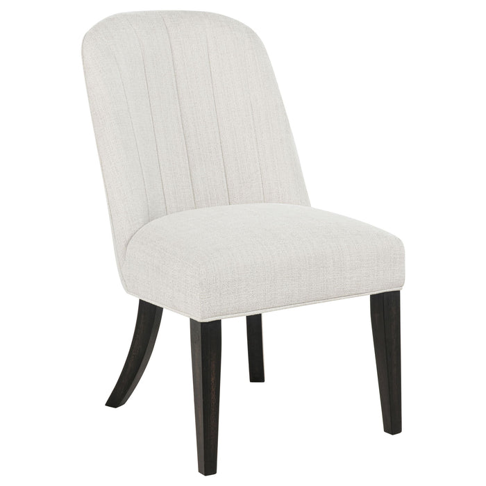 Bangor - Upholstered Dining Side Chair (Set of 2) - Black / Cream Furniture Max