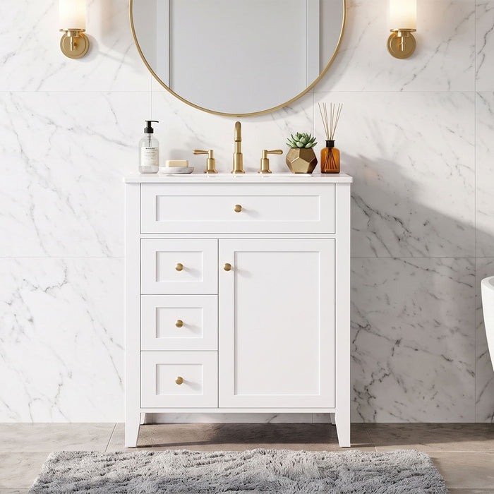 Modern Black Bathroom Vanity With Sink Hearth and Haven