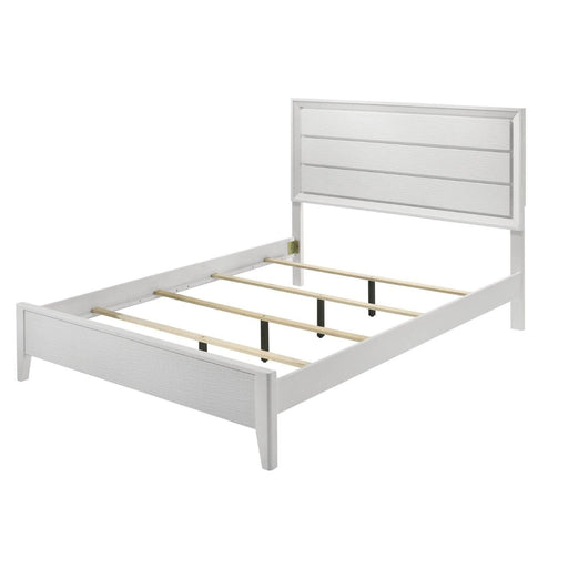 3 Piece Contemporary Bed Set With Wave Texture Panels And Angled Legs Home Essentials