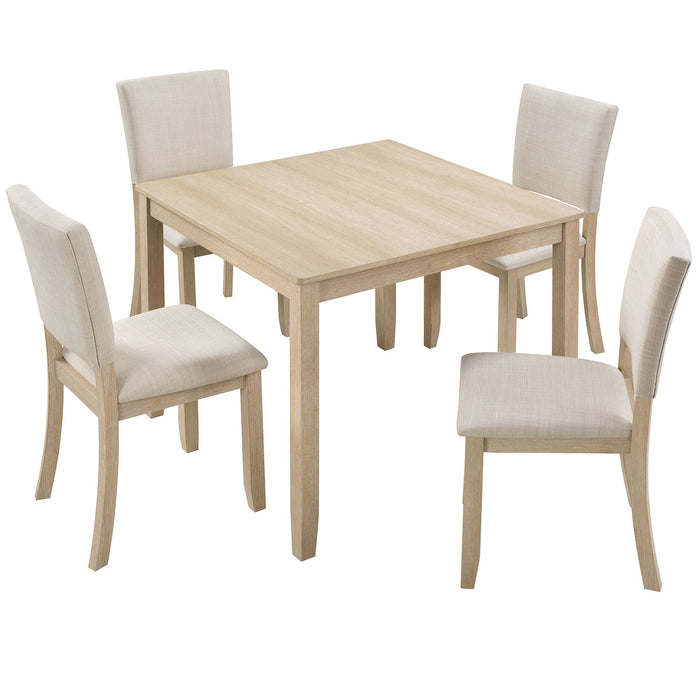 Modern 4 Person Dining Table Set With 4 Chairs Home Essentials