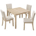 Modern 4 Person Dining Table Set With 4 Chairs Home Essentials