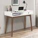 1 Drawer Writing Desk, Compact Size For Home Office - White Furniture Max