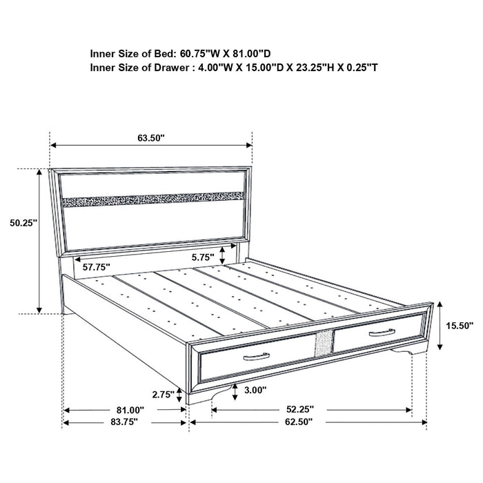 Corbin - Glittering Bedroom Set Furniture Max