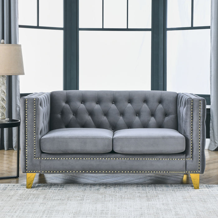 Modern Sofa With Button Tufting, Upholstered Couch For Living Room Home Essentials