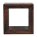 Solis - Open Side Table - Brown Artisan Furniture
