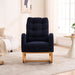 Ly-5104 - Accent Rocking Chair With Footrest & Storage Pocket For Living Room - Blue Home Essentials