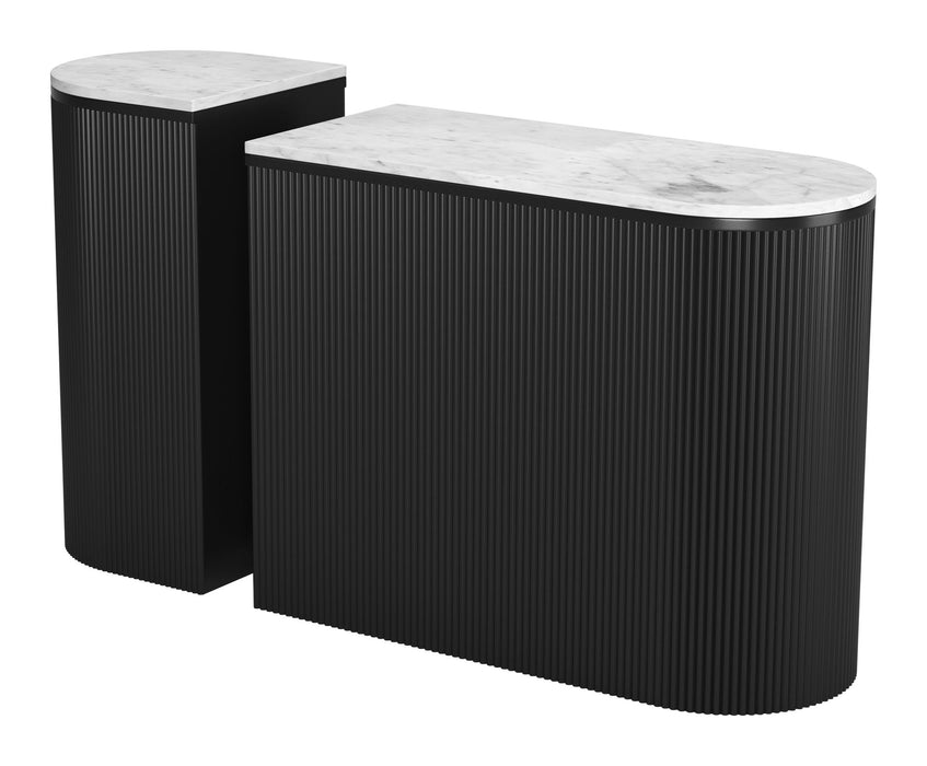 Ormara - Console Table Set - White / Black