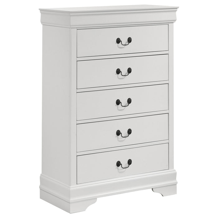5 Drawer Bedroom Chest - White Furniture Max