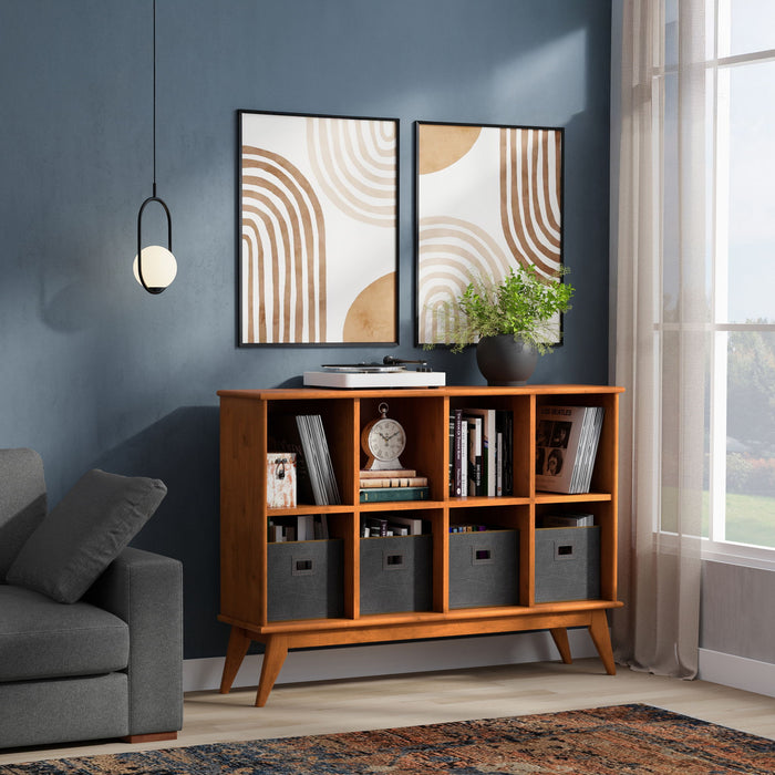 Draper - Handcrafted Low Bookcase Simpli-Home