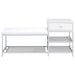 Yesler - 1 Drawer Storage Bench - Glossy White Furniture Max