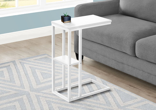 Accent Table, C - Shaped, Marble Look Contemporary & Modern Convenient Design 8th Street