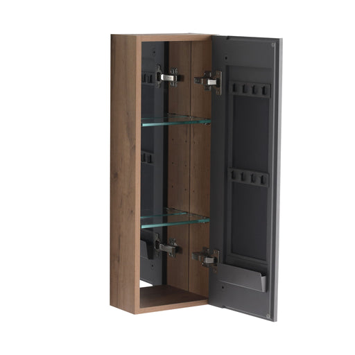 Wall Mounted Bathroom Cabinet With Adjustable Shelves, Storage For Vanity - Imitative Oak Home Essentials