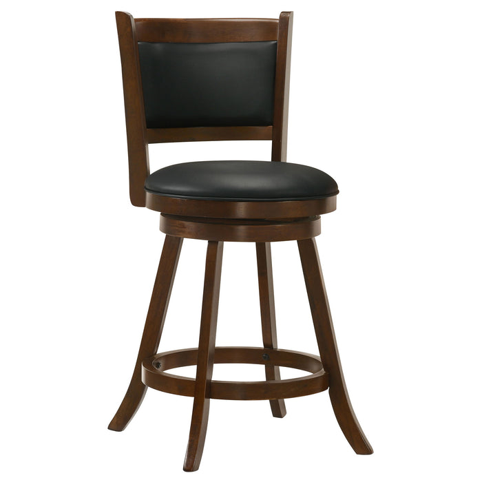 Swivel Stool With Swivel Base (Set of 2) - Black / Brown