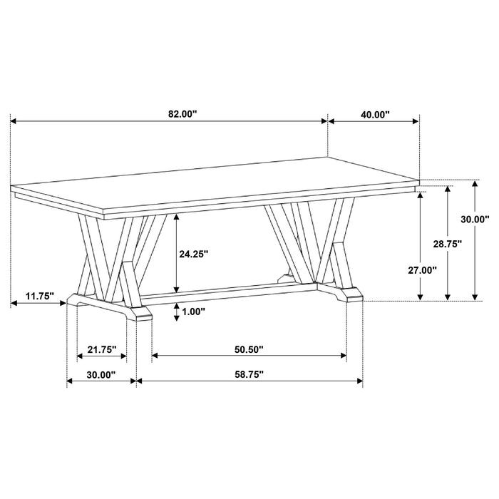 Ruston - Rectangular Dining Table Set Furniture Max