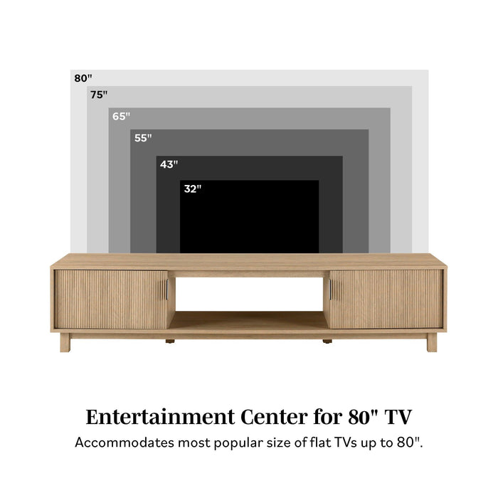 Modern Fluted Door Minimalist TV Stand