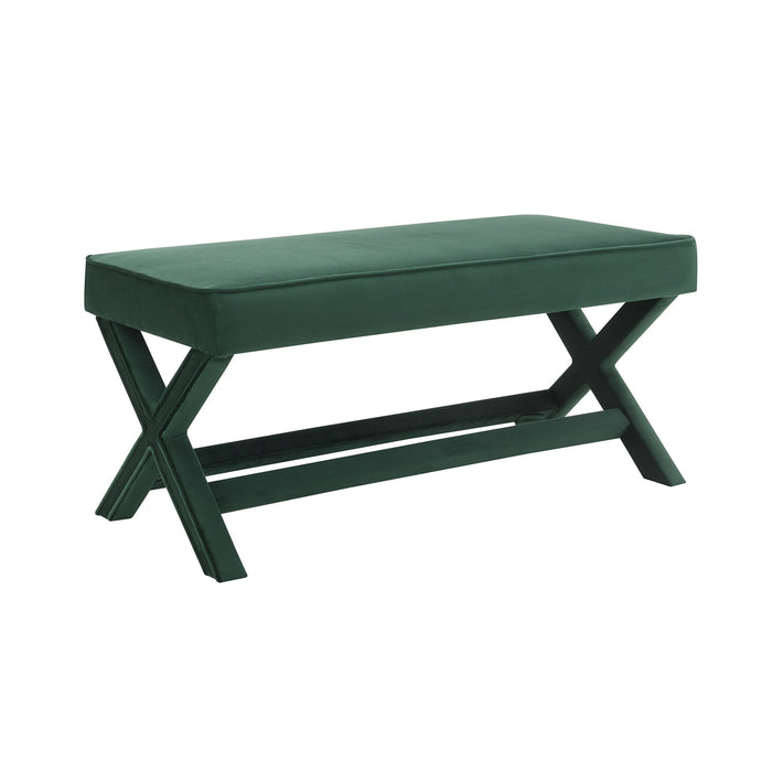 Comfort Double Bench Upholstered With X Crossed Legs Home Essentials