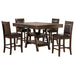 Ferrara - 5 Piece Counter Height Dining Set With Chairs - Walnut Furniture Max