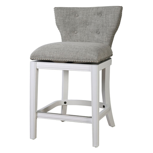 Upholstered Swivel Stool With Back Home Essentials