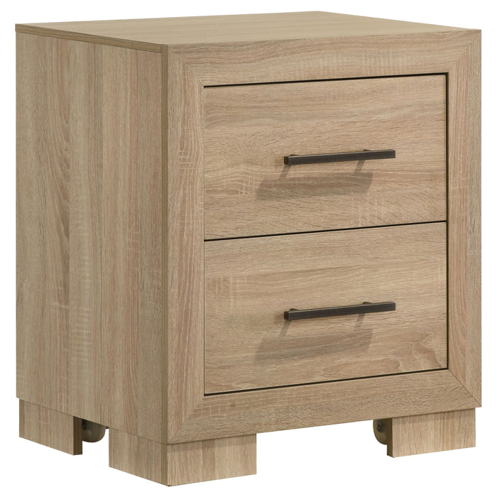 Merritt - 2 Drawer Nightstand - Light Oak Furniture Max
