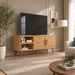 TV Stand For TVs Up To 60" With 2 Doors And 2 Open Shelves Home Essentials