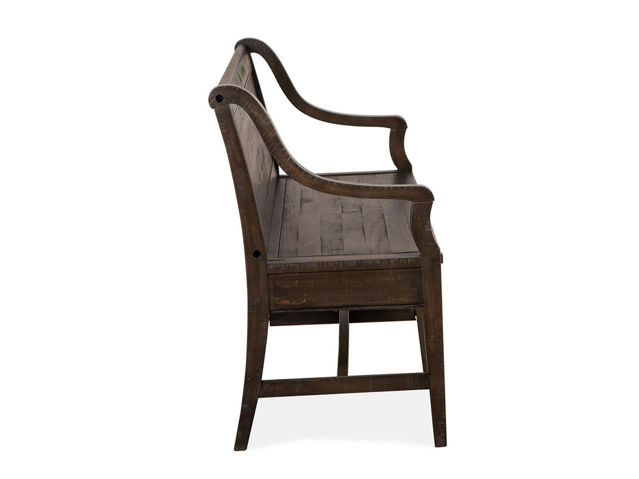 Westley Falls - Bench With Back - Graphite Magnussen Furniture