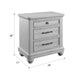 3 Drawer Nightstand With USB - Gray - Wood Emerald Home