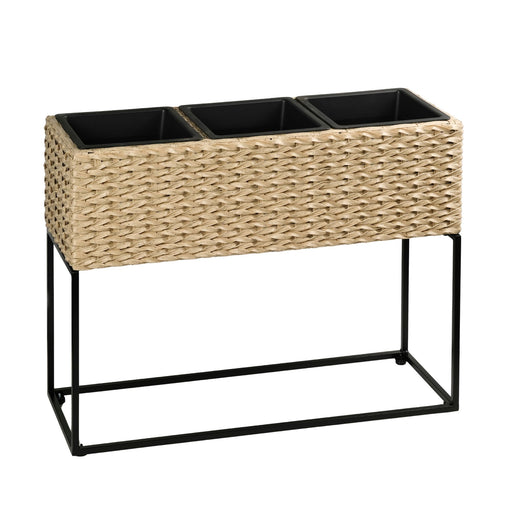 Solhome - Planter Box, 3 Removable Inserts, Indoor / Outdoor - Light Brown Daily Nest
