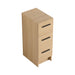 Slim Freestanding Bathroom Storage Cabinet, 3 Drawers - Light Oak Home Essentials