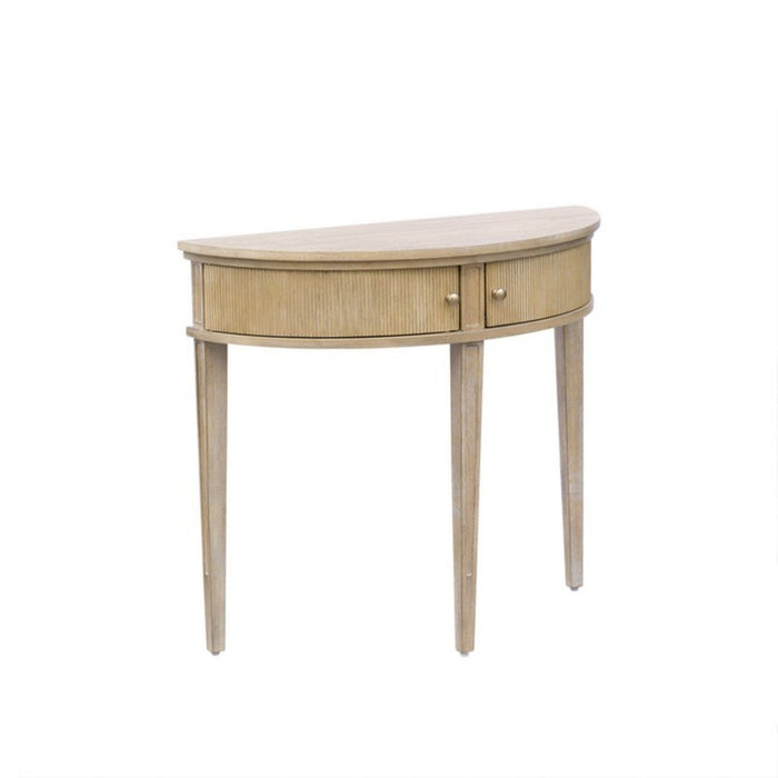 Vintage Inspired Storage Console Table With Fluted Doors JLA