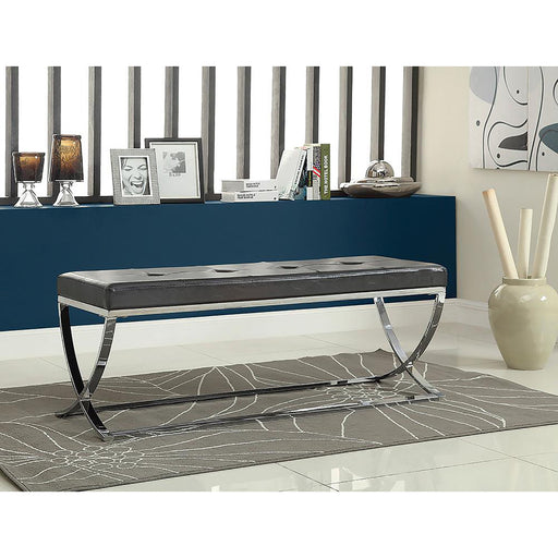 Curve Leg Bench With Upholstery - Black Furniture Max