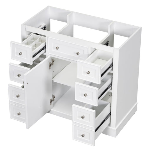 Modern Bathroom Vanity Base Only With 1 Cabinet And 6 Drawers Hearth and Haven